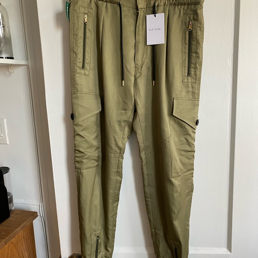 Brand New Paul Smith Kaki Cargo jogger - ss17 - size 34